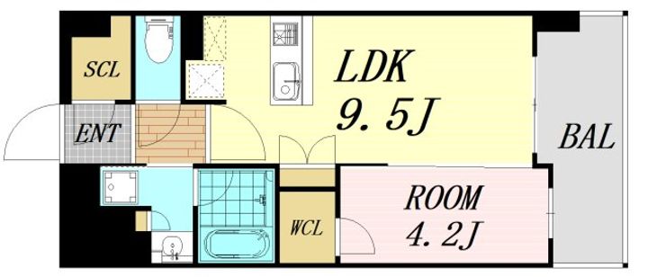 大阪府大阪市淀川区木川東1丁目(マンション)の賃貸物件の間取り