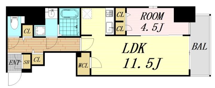S-RESIDENCE阿波座bouncyの間取り