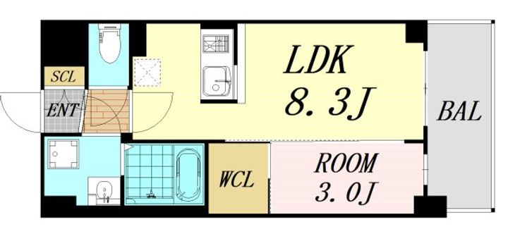 MAXIV CROS 江坂の間取り