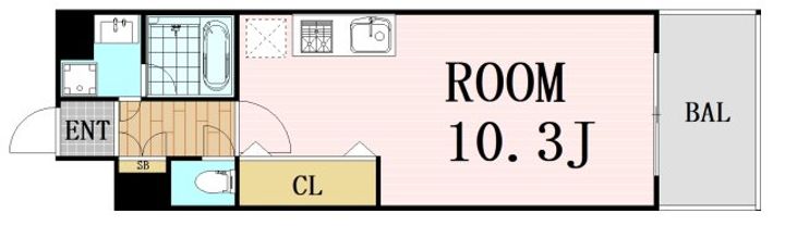 大阪府大阪市天王寺区東上町(マンション)の賃貸物件の間取り