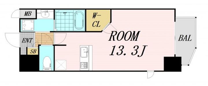 大阪府大阪市北区西天満4丁目(マンション)の賃貸物件の間取り