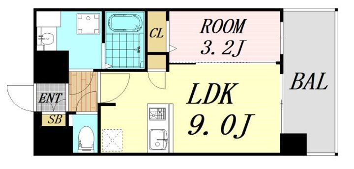 プレサンス緑橋ソレアスの間取り