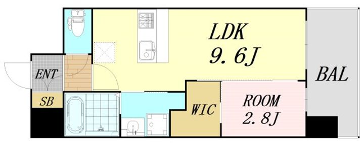 大阪府大阪市浪速区桜川1丁目(マンション)の賃貸物件の間取り