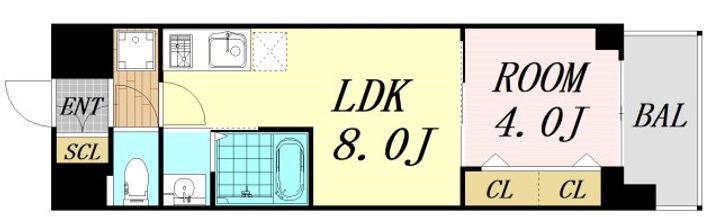 大阪府吹田市芳野町(マンション)の賃貸物件の間取り