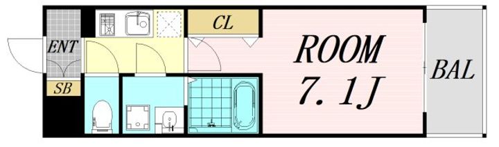 大阪府大阪市城東区東中浜2丁目(マンション)の賃貸物件の間取り