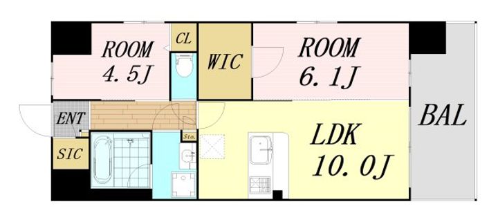 スプランディッド梅田グランノースの間取り