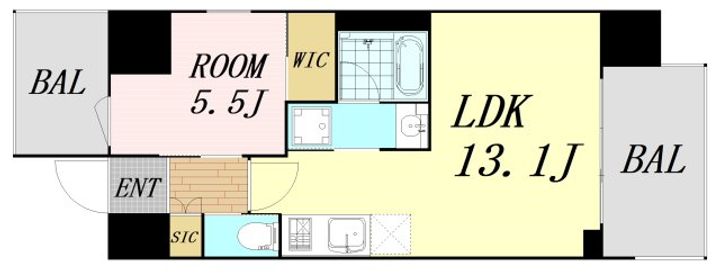 大阪府東大阪市高井田元町2丁目(マンション)の賃貸物件の間取り