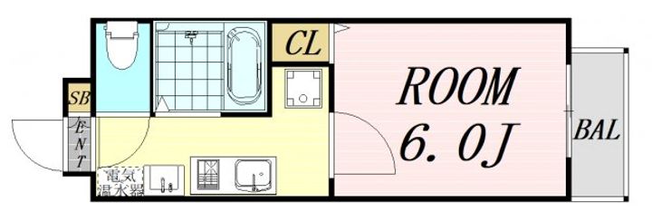 大阪府大阪市淀川区十三元今里1丁目(マンション)の賃貸物件の間取り