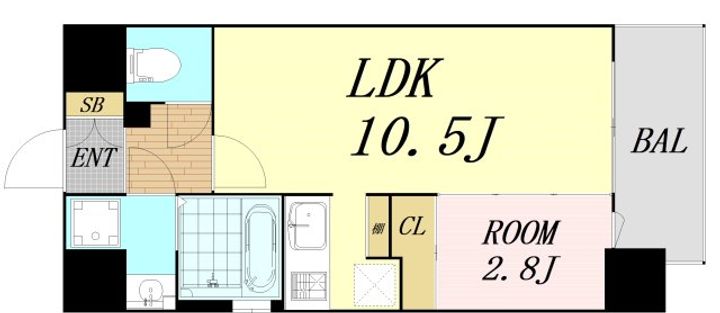大阪府大阪市西区本田2丁目(マンション)の賃貸物件の間取り