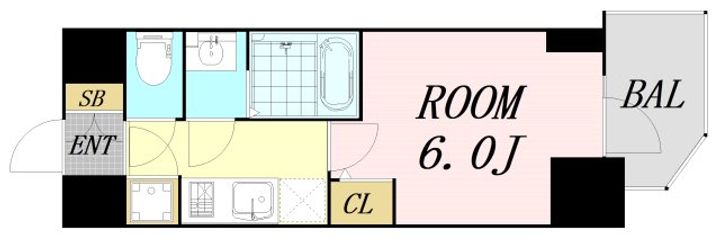 大阪府大阪市都島区都島本通4丁目(マンション)の賃貸物件の間取り