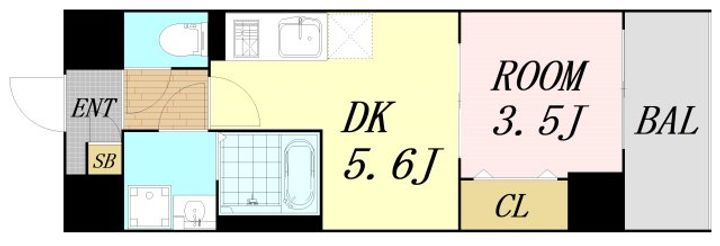 大阪府大阪市東淀川区菅原2丁目(マンション)の賃貸物件の間取り