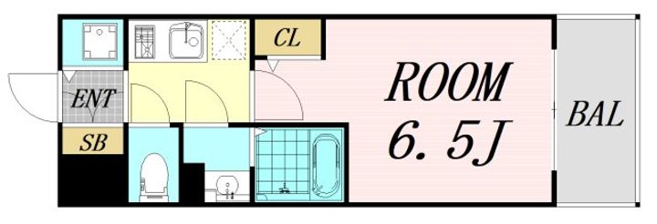 大阪府大阪市浪速区大国3丁目(マンション)の賃貸物件の間取り