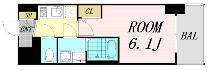 大阪府大阪市浪速区大国3丁目(マンション)の賃貸物件の間取り
