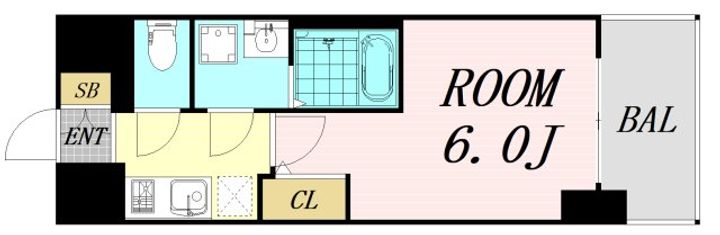 大阪府大阪市浪速区大国3丁目(マンション)の賃貸物件の間取り