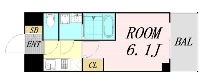 エスリード弁天町NORTH RESIDENCEの間取り