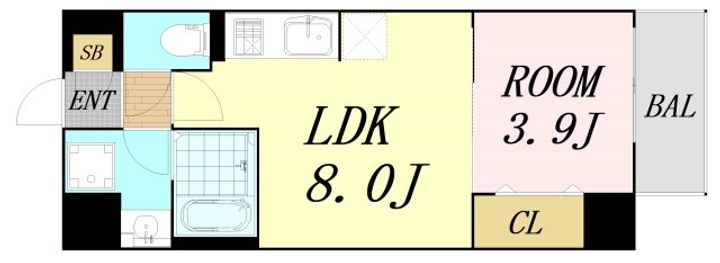 オルフェア都島の間取り