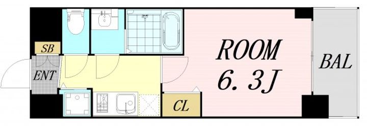 プレサンス大阪城公園ネクサスの間取り