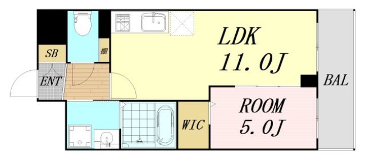 大阪府東大阪市荒本西4丁目(マンション)の賃貸物件の間取り