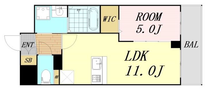 大阪府東大阪市荒本西4丁目(マンション)の賃貸物件の間取り