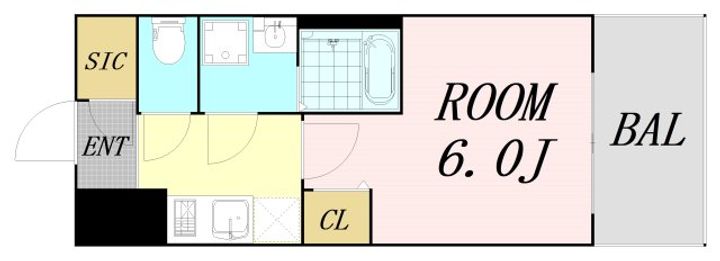 大阪府大阪市福島区吉野4丁目(マンション)の賃貸物件の間取り