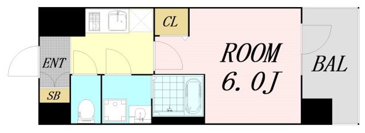 大阪府大阪市福島区吉野4丁目(マンション)の賃貸物件の間取り