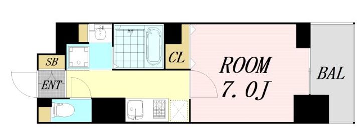 ハビテ靱センターコートの間取り