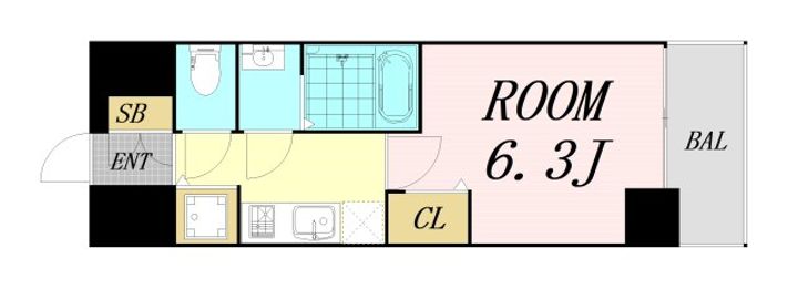 プレサンス大阪ゲートシティの間取り