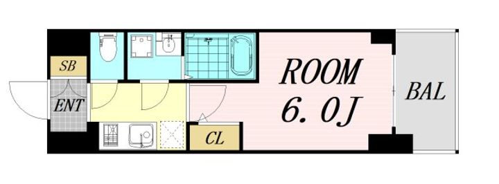 大阪府大阪市東淀川区東淡路4丁目(マンション)の賃貸物件の間取り