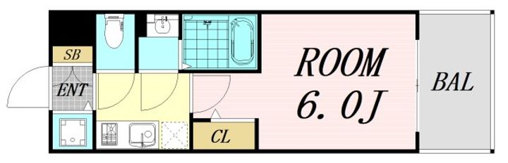 大阪府大阪市東淀川区東中島2丁目(マンション)の賃貸物件の間取り