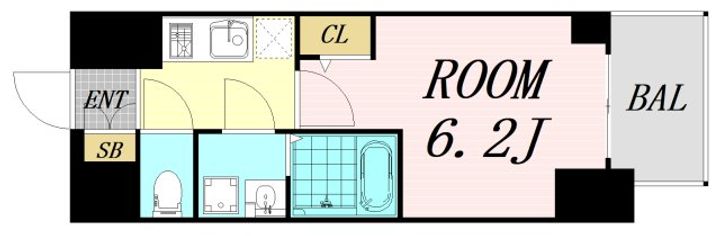 大阪府大阪市東淀川区東淡路4丁目(マンション)の賃貸物件の間取り