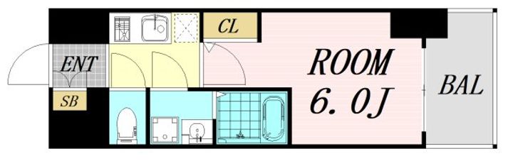 エスリード新大阪ザ・プレミアEASTの間取り