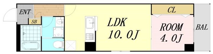 Raffine大阪九条の間取り