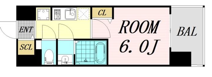 プレサンス深江橋ラヴィゲートの間取り