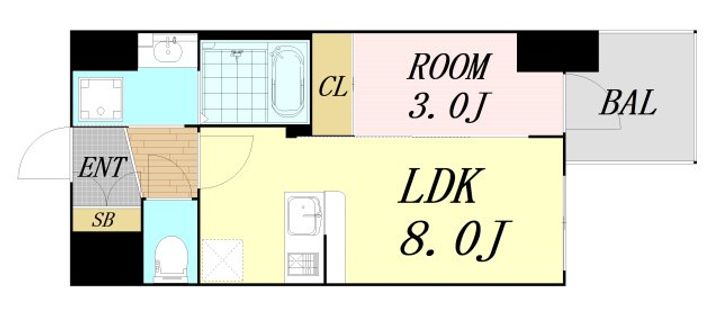 セレニテ日本橋エクラの間取り