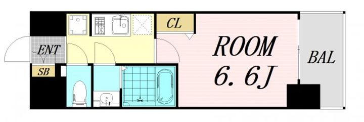 大阪府大阪市浪速区敷津西2丁目(マンション)の賃貸物件の間取り