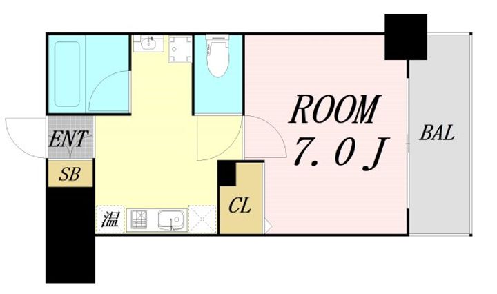 大阪府大阪市浪速区塩草3丁目(マンション)の賃貸物件の間取り
