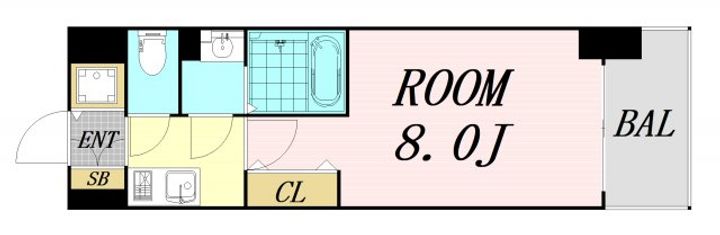 大阪府大阪市都島区高倉町3丁目(マンション)の賃貸物件の間取り