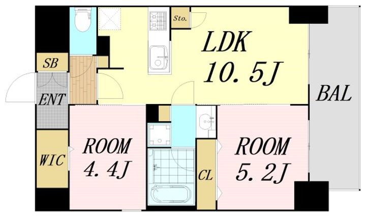 大阪府大阪市北区堂山町(マンション)の賃貸物件の間取り