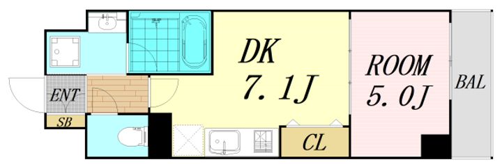 BRAVI南堀江の間取り