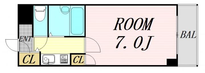 大阪府大阪市東淀川区東淡路5丁目(マンション)の賃貸物件の間取り