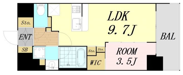 コンフォリア・リヴ北浜淡路町の間取り