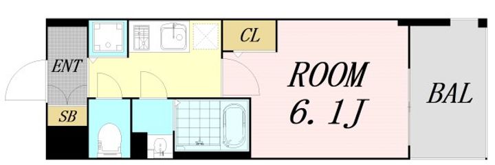 エスリード大阪平野プライムの間取り