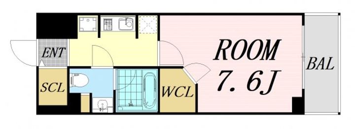 大阪府大阪市西区新町1丁目(マンション)の賃貸物件の間取り