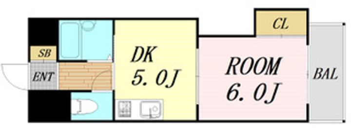 大阪府大阪市東淀川区大桐2丁目(マンション)の賃貸物件の間取り