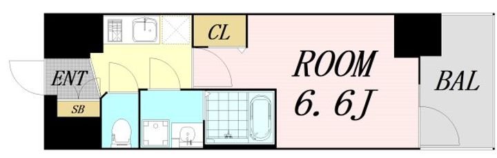 大阪府吹田市岸部南1丁目(マンション)の賃貸物件の間取り