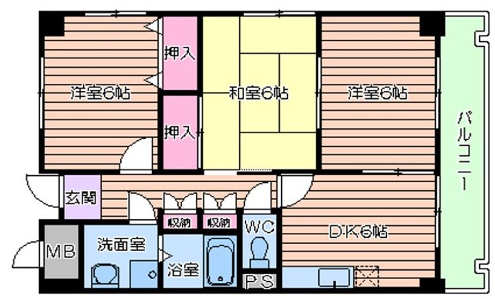 ルミエール夕陽丘の間取り