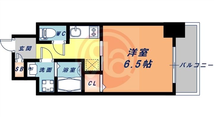 レジュールアッシュ天王寺舟橋の間取り