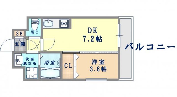 アンフィニⅩⅨ阿倍野昭和町の間取り