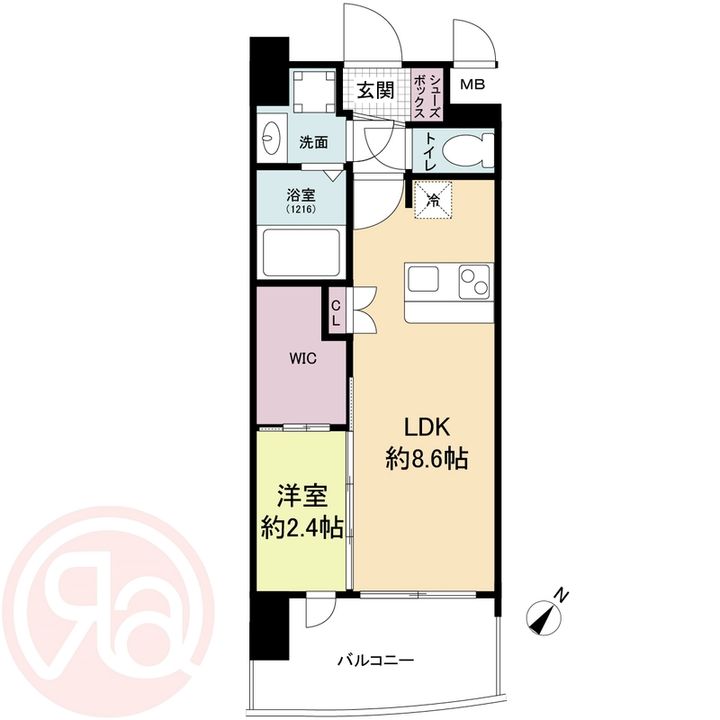 セレニテ阿波座ミラクの間取り