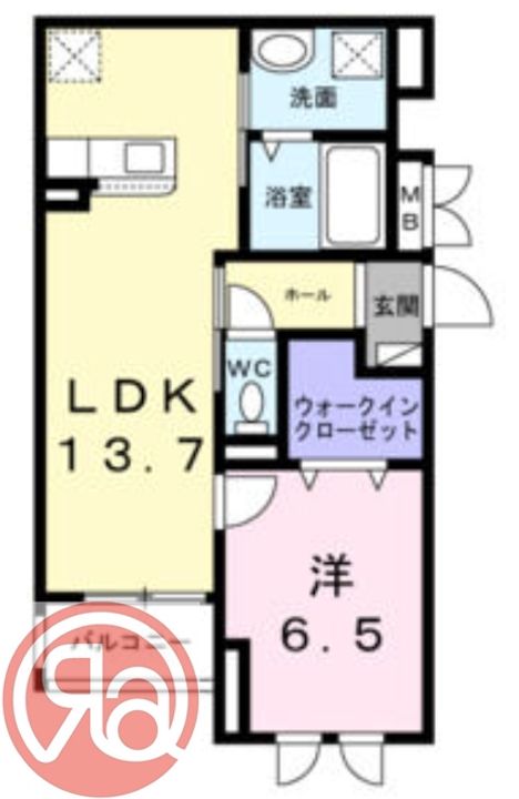 サニーレジデンス鷺洲Aの間取り